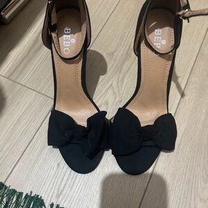 Chic Black Bow Heels by BEBO
